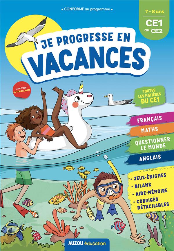 Cahier de vacances : je progresse en vacances ; CE1 au CE2 (édition 2021)