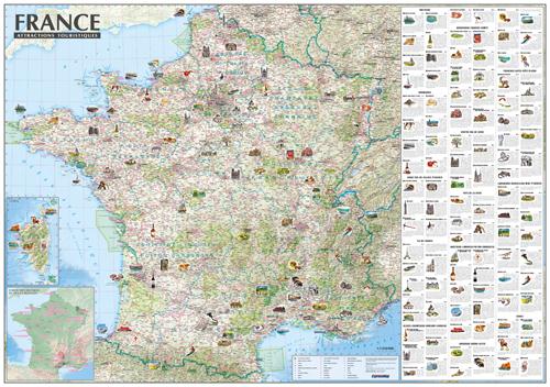 Carte France ; attractions touristiques