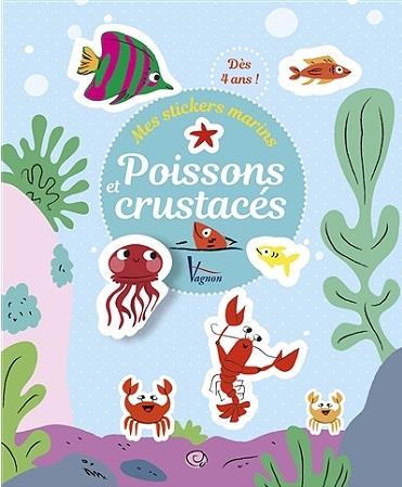 Mes stickers marins poissons et crustacés