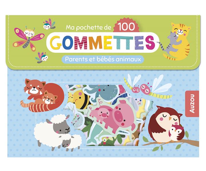 Ma pochette de gommettes : parents et bébés animaux