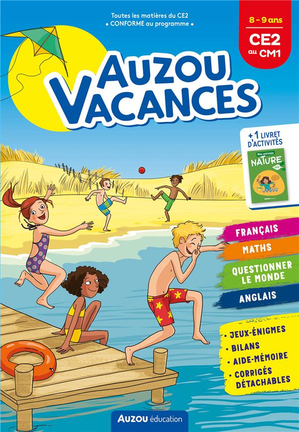 Cahier de vacances : Auzou vacances ; du CE2 au CM1