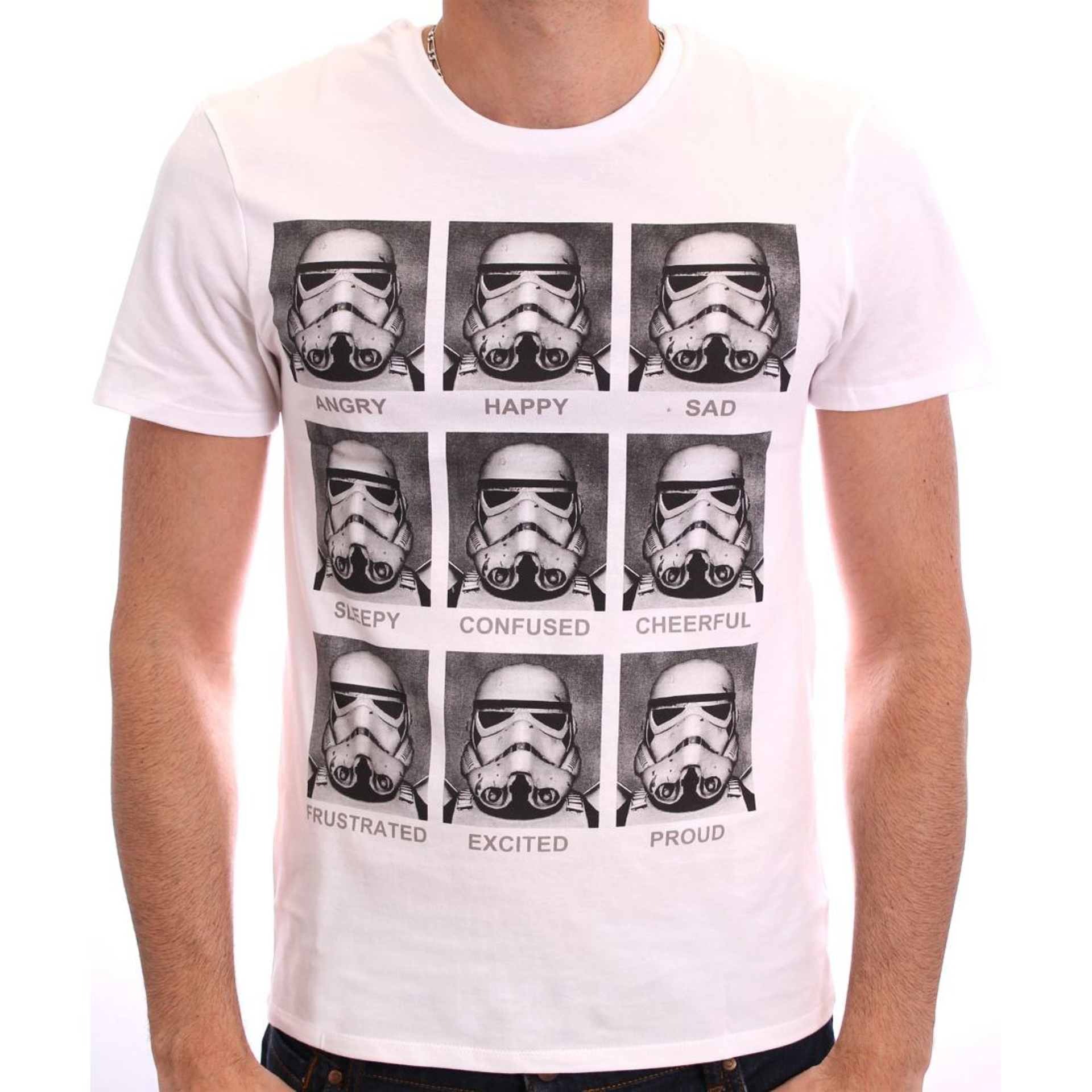 Star Wars - Trooper Emotions White T-Shirt - S