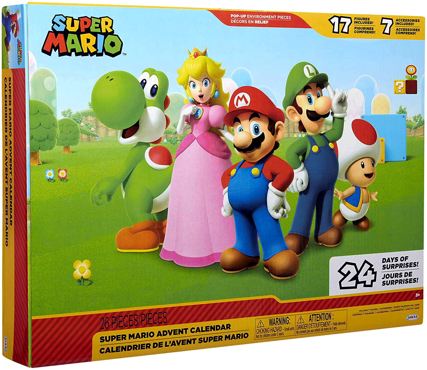 Nintendo - Calendrier de l'Avent Mario & Co. avec Mario doré et Bullet Bill doré