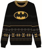 DC Comics - Ugly Batman Logo Christmas Sweater S