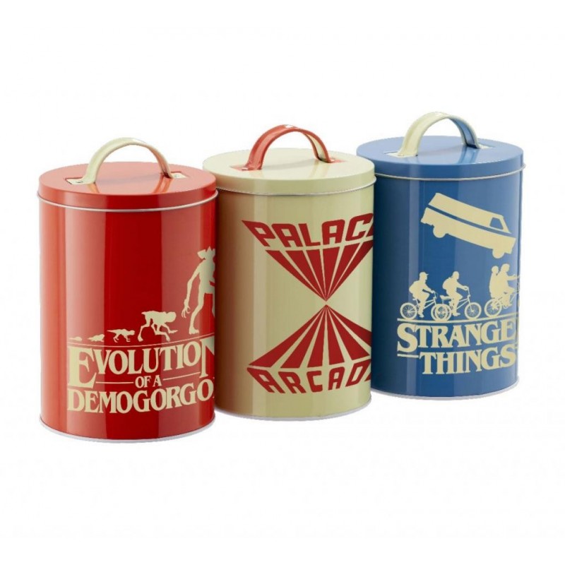 Funko Homewares - Stranger Things Silhouette Kitchen Storage Tins - Lot de 3 Boites