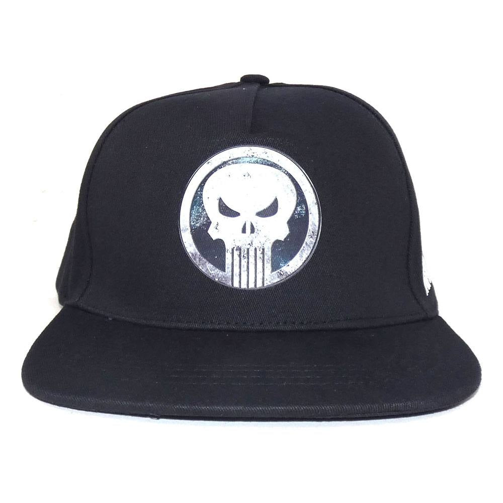 Marvel - Casquette Snapback Noire Logo Crâne de Punisher