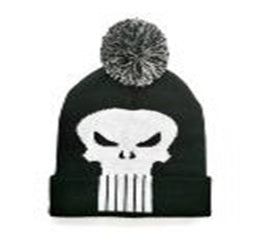 Marvel - Bonnet à pompon Noir Logo Crâne de Punisher