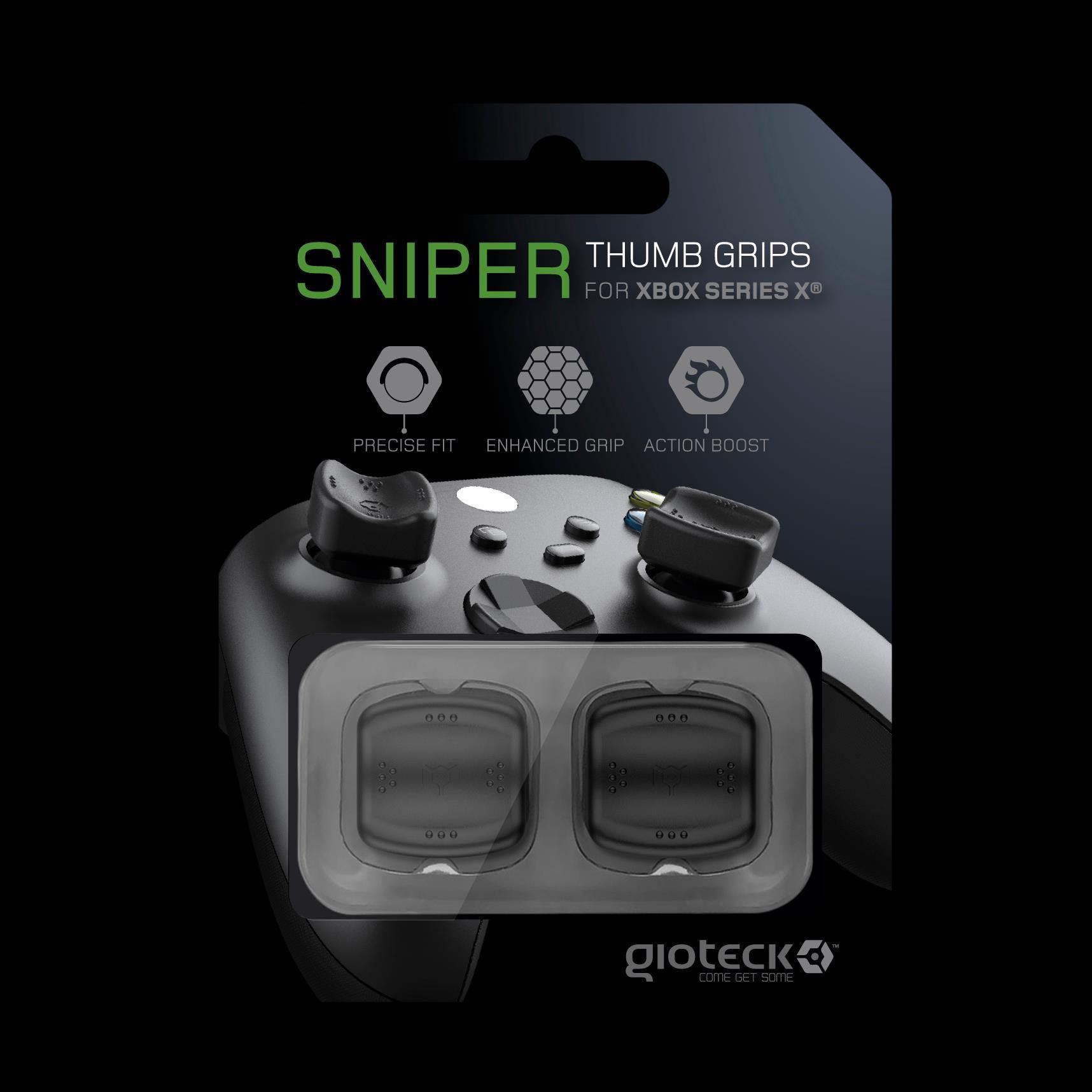 Gioteck - Reposes Pouce (Thumb Grips) Sniper Noir pour Xbox Series Noir - flash vidéo