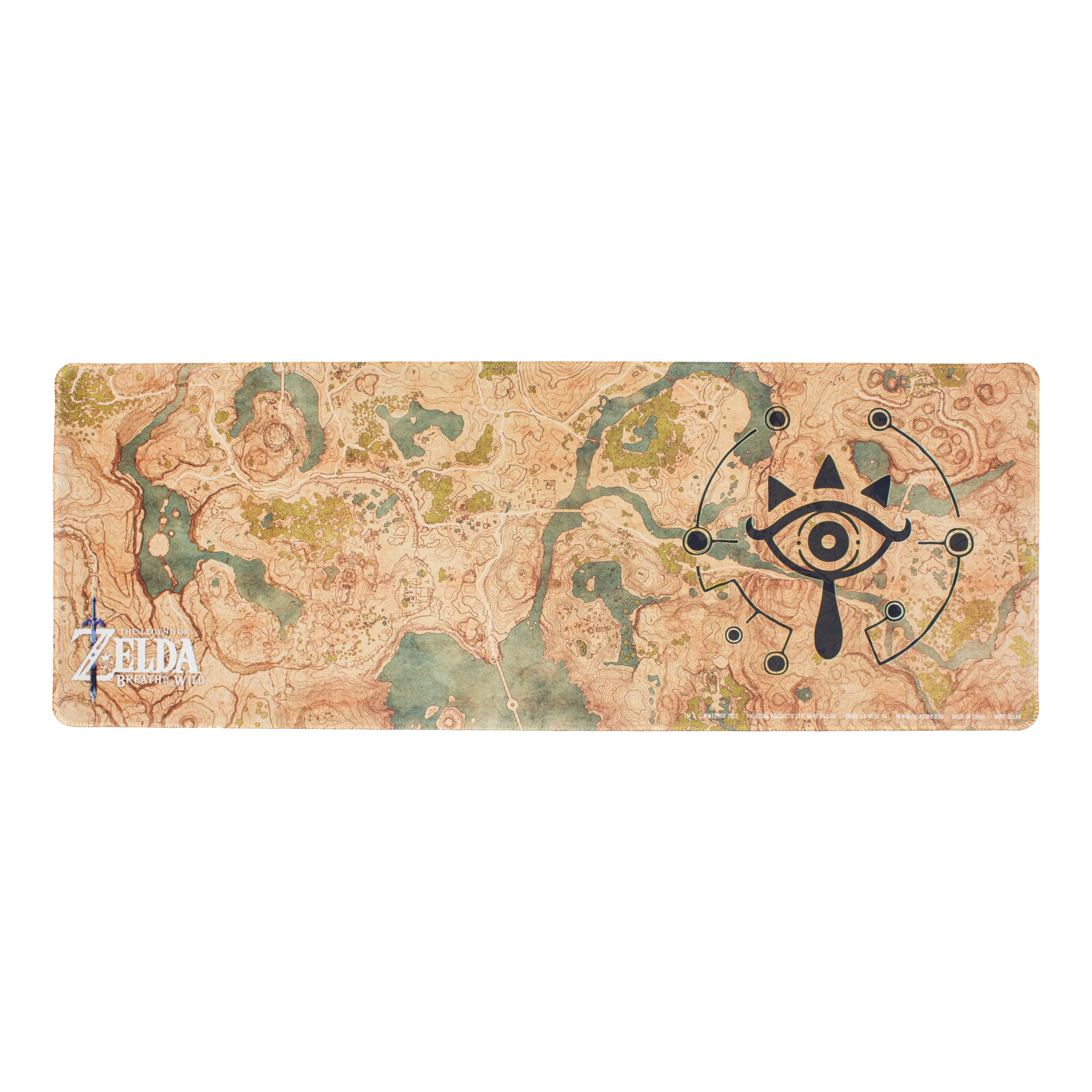 Super Mario - Tapis de bureau sous-main Carte du monde de Breath of the Wild