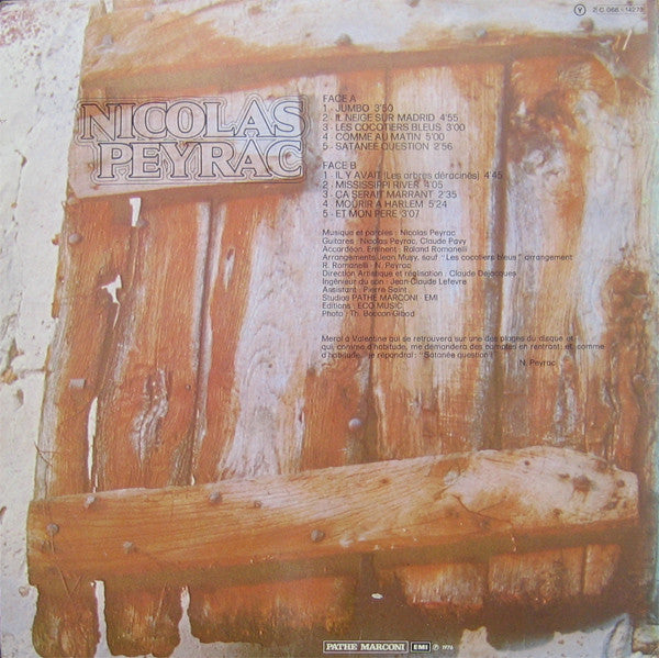 Nicolas Peyrac –Nicolas Peyrac [Vinyle 33Tours]