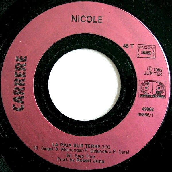 Nicole – La Paix Sur Terre [Vinyle 45Tours]