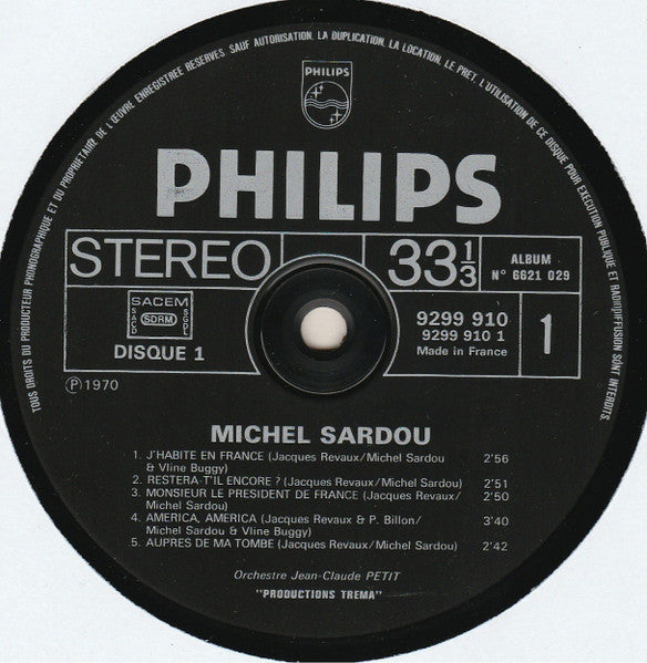 Michel Sardou – Michel Sardou (Album 2 Disques) [Vinyle 33Tours]