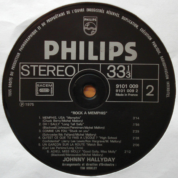 Johnny Hallyday –Rock A Memphis [Vinyle 33Tours]