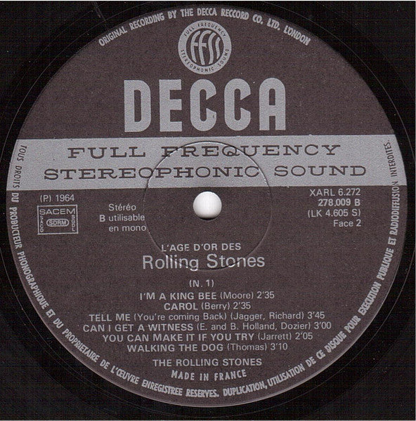 Rolling Stones – «L'âge D'or» Des Rolling Stones - Vol 1 - Carol [Vinyle 33Tours]