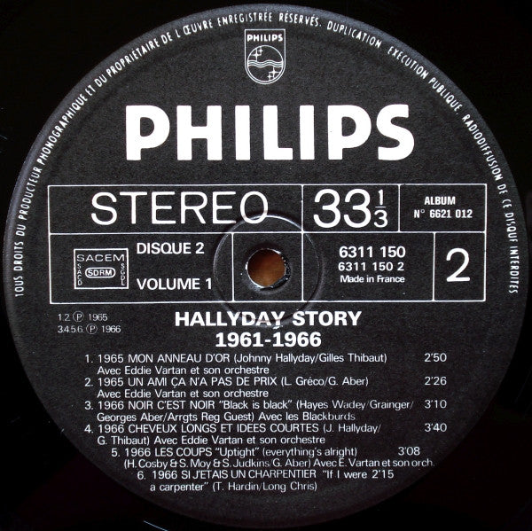 Johnny Hallyday – Hallyday Story 1961 - 1966 [Vinyle 33Tours]