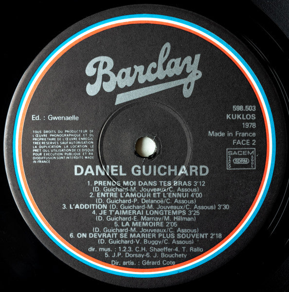 Daniel Guichard – Daniel Guichard [Vinyle 33Tours]