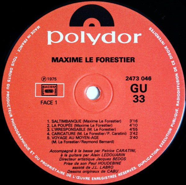 Maxime Le Forestier –Maxime Le Forestier [Vinyle 33Tours]