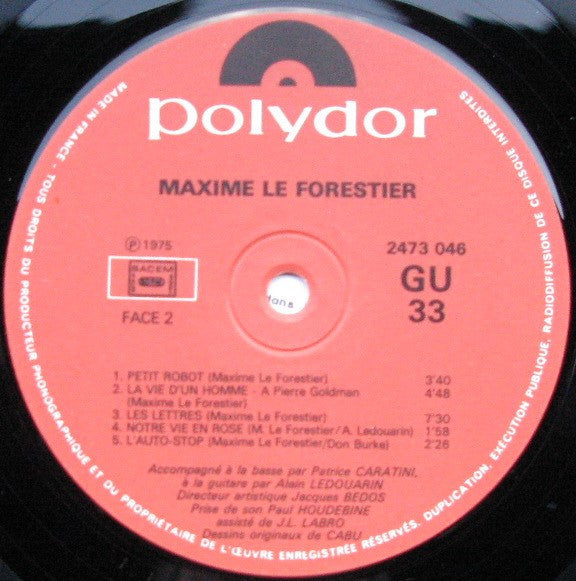 Maxime Le Forestier –Maxime Le Forestier [Vinyle 33Tours]