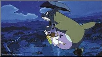 Ghibli - Tableau Ghibli 04 - Totoro Parapluie