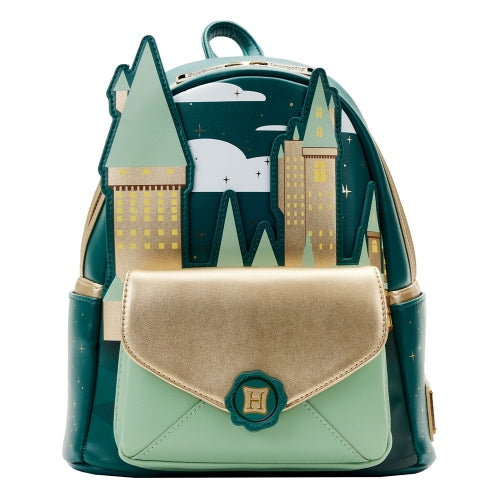 Loungefly: Harry Potter - Golden Hogwarts Castle Mini Backpack